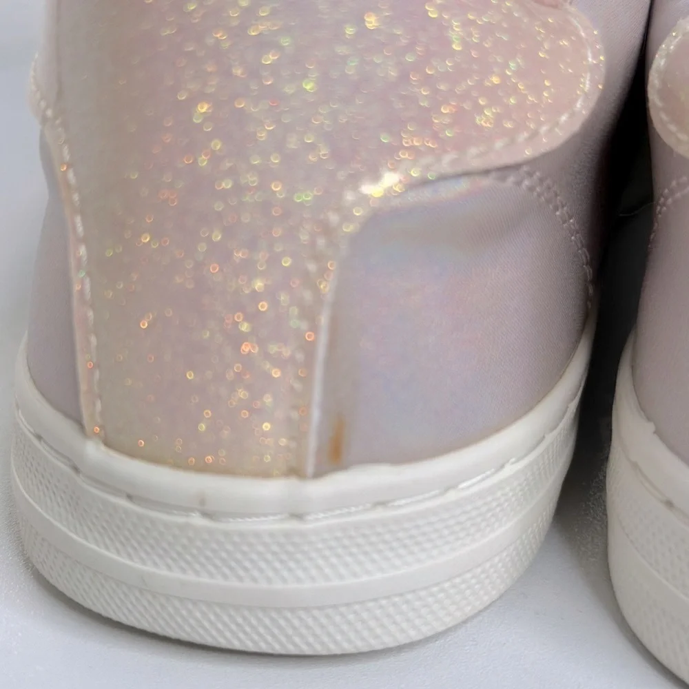 The Children's Place Girls Glitter Star Low Top Pink Sneakers (SH94)